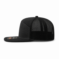 R168 Trucker Hat with Breathable Mesh and Adjustable Fit thumbnail 44 heather black left
