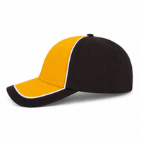 Arena Two Tone Structured Snapback Cap thumbnail 3 black.white.gold left
