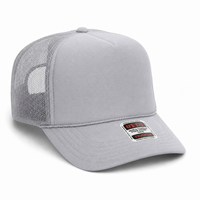 Ottocap 39165 High Crown Foam trucker with rope thumbnail 56 silver gray angle