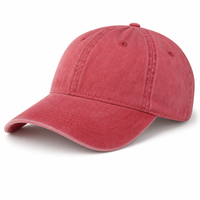 Flex Enzyme Washed Adjustable Baseball Cap thumbnail 41 red angle