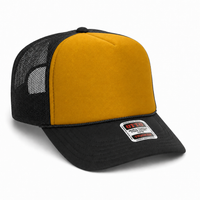 Ottocap 39165 High Crown Foam trucker with rope thumbnail 104 black gold black angle