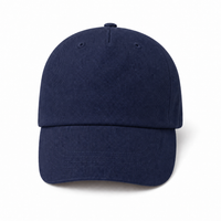 A Frame Dad Hat Unstructured thumbnail 65 solid navy front