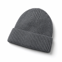 Premium Merino Wool Beanie with Cuff – Soft & Warm Knit Hat thumbnail 119 charcoal angle
