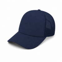 Rapper Flex High Crown Trucker Cap with Mesh Panels thumbnail 234 navy blue angle