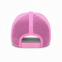GTO Enzyme Washed Destroyed Trucker Cap with Mesh Back thumbnail 70 pink back