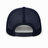 R168 Trucker Hat with Breathable Mesh and Adjustable Fit thumbnail 38 navy back