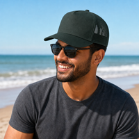 Ottocap 32285 A-Frame 5-Panel Mesh Back Trucker Hat thumbnail 72 dark green moodboard
