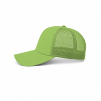 Rapper Flex High Crown Trucker Cap with Mesh Panels thumbnail 101 lime left