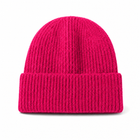 Premium Lambswool Flex Beanie with Cuff – Ultra Soft & Warm thumbnail 22 hot pink front