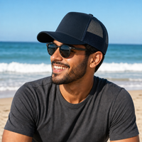 Premium A Frame HEMP TRUCKER CAP thumbnail 30 navy moodboard
