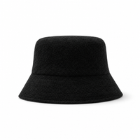Terry Towelling Flex Bucket Hat thumbnail 92 black front