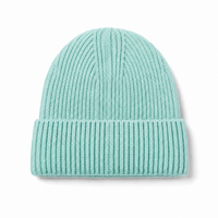 Premium Merino Wool Beanie with Cuff – Soft & Warm Knit Hat thumbnail 38 mint back