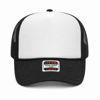 Ottocap 39165 High Crown Foam trucker with rope thumbnail 105 black white black front