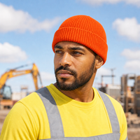 Premium Lambswool Flex Beanie with Cuff – Ultra Soft & Warm thumbnail 121 fluorescent orange moodboard