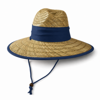 Natural Wide Brim Straw Hats with Adjustable Fit thumbnail 31 navy angle