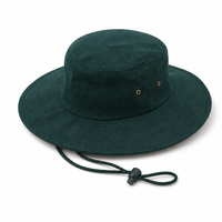 Brushed Heavy Cotton Wide Brim Hat with Adjustable Chin Strap thumbnail 14