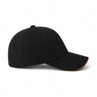 A Frame Sandwich Flex Cap with Premium Cotton and Adjustable Snapback thumbnail 33 black orange right
