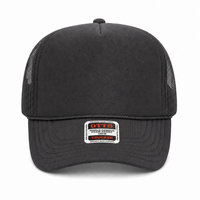 Ottocap 39165 High Crown Foam trucker with rope thumbnail 97 black charcoal charcoal front