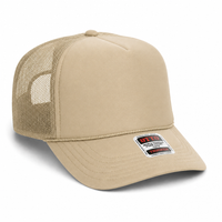 Ottocap 39165 High Crown Foam trucker with rope thumbnail 32 tan angle
