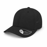 Breezy Lightweight Ventilated Nylon Cap with PVC Closure thumbnail 6 black angle