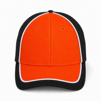 Arena Two Tone Structured Snapback Cap thumbnail 24 black.white.orange front