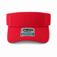 Pro Series Breathable Adjustable Sports Visor thumbnail 42 red front