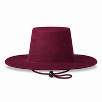 Poly Viscose Slouch Hat thumbnail 18 maroon back
