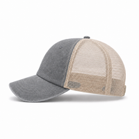 Flex Enzyme Trucker Cap with Metal Buckle Strap thumbnail 31 gray left