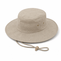 Brushed Heavy Cotton Wide Brim Hat with Adjustable Chin Strap thumbnail 38