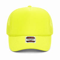 Ottocap 39165 High Crown Foam trucker with rope thumbnail 165 neon yellow front