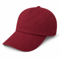 A Frame Dad Hat Unstructured thumbnail 76 maroon angle