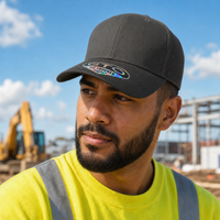 GTO 112 Trucker Hat with Ventilated Comfort and Adjustable Fit thumbnail 168 charcoal moodboard