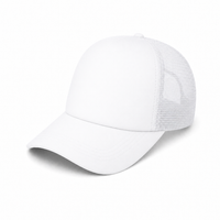 Rapper Flex High Crown Trucker Cap with Mesh Panels thumbnail 92 white angle
