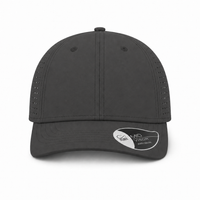 Breezy Lightweight Ventilated Nylon Cap with PVC Closure thumbnail 16 dark grey front