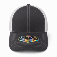 GTO 112 Trucker Hat with Ventilated Comfort and Adjustable Fit thumbnail 59 charcoal white front