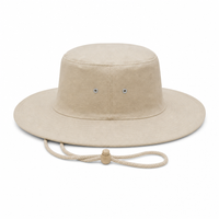 Premium Canvas Wide Brim Hat with Adjustable Chin Strap thumbnail 10 natural front