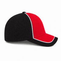 Arena Two Tone Structured Snapback Cap thumbnail 34 black.white.red right