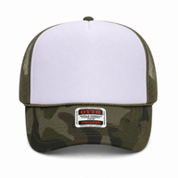 Ottocap 39165 High Crown Foam trucker with rope thumbnail 242 camo olive white front