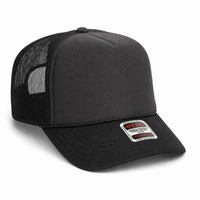 Ottocap 39165 High Crown Foam trucker with rope thumbnail 98 black charcoal charcoal angle