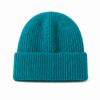 Premium Lambswool Flex Beanie with Cuff – Ultra Soft & Warm thumbnail 85 teal front