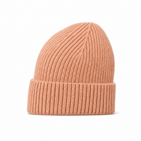 Premium Merino Wool Beanie with Cuff – Soft & Warm Knit Hat thumbnail 108 apricot left