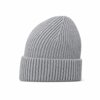 Premium Merino Wool Beanie with Cuff – Soft & Warm Knit Hat thumbnail 151 silver left