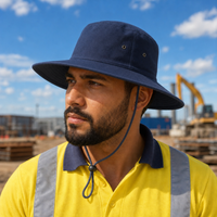 Premium Canvas Wide Brim Hat with Adjustable Chin Strap thumbnail 8 navy moodboard