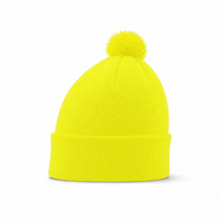 FLEX Acrylic POM POM BEANIE thumbnail 59 flouro yellow left