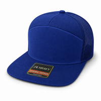 R168 Trucker Hat with Breathable Mesh and Adjustable Fit thumbnail 81 royal angle