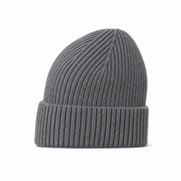 Premium Merino Wool Beanie with Cuff – Soft & Warm Knit Hat thumbnail 116 charcoal left