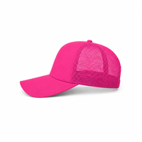 Rapper Flex High Crown Trucker Cap with Mesh Panels thumbnail 189 hot pink left