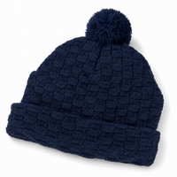 Pom Pom Beanie thumbnail 40 navy/navy/navy angle
