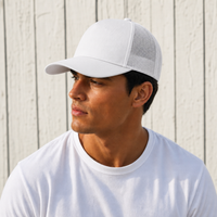 Ottocap 32285 A-Frame 5-Panel Mesh Back Trucker Hat thumbnail 63 white moodboard