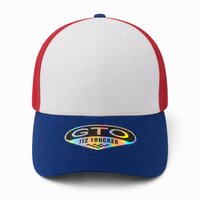 GTO 112 Trucker Hat with Ventilated Comfort and Adjustable Fit thumbnail 66 royal white red front